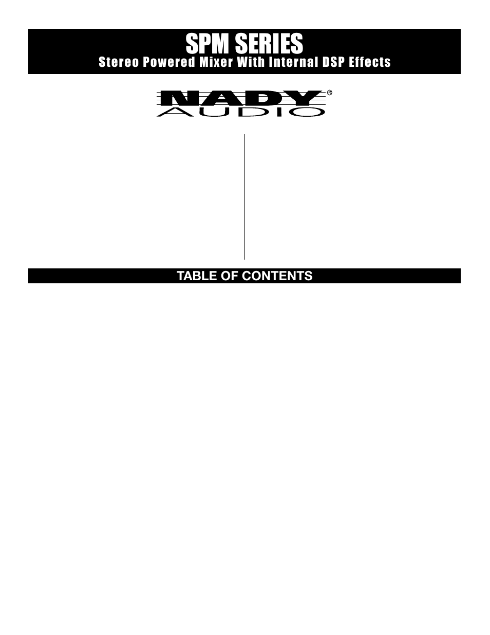 Nady Systems SPM 6600/8600 User Manual | Page 2 / 15