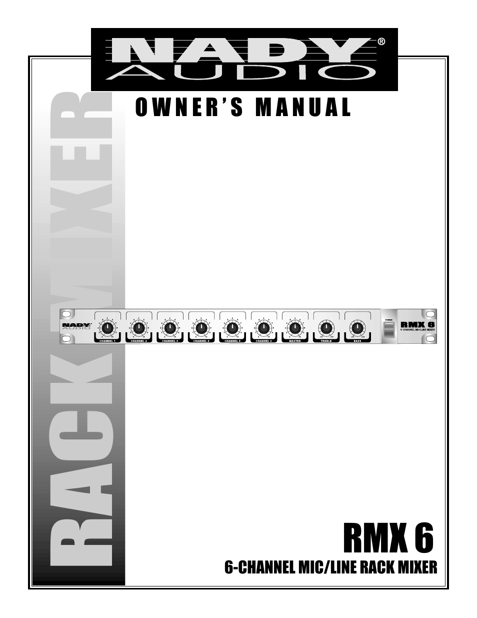 Nady Systems RMX6 User Manual | 8 pages