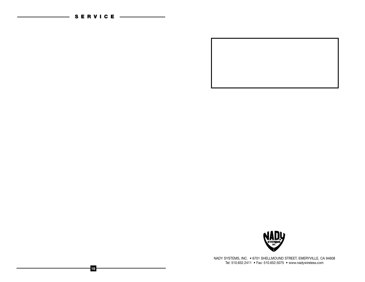 Nady Systems 401 User Manual | Page 10 / 10