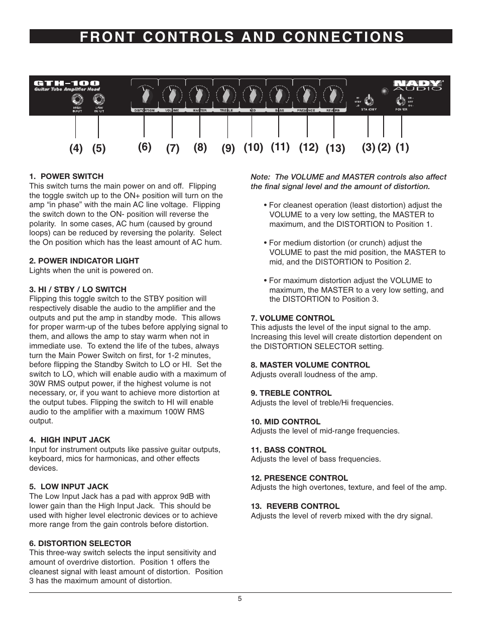 Nady Systems GTH-100 User Manual | Page 5 / 8