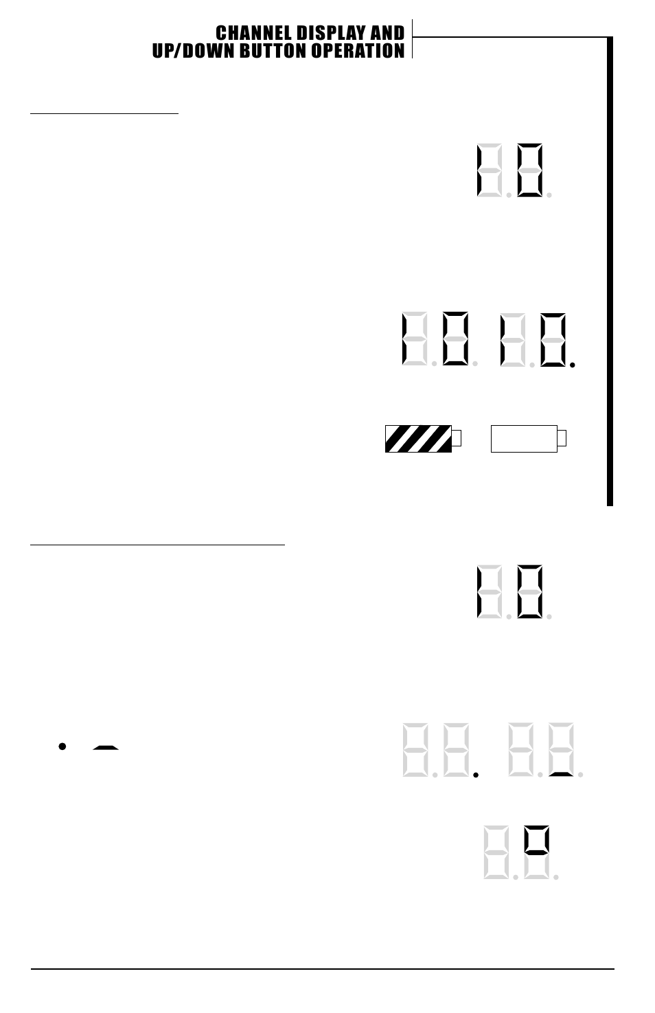Channel display and up/down button operation | Nady Systems UHF-16 User Manual | Page 15 / 19