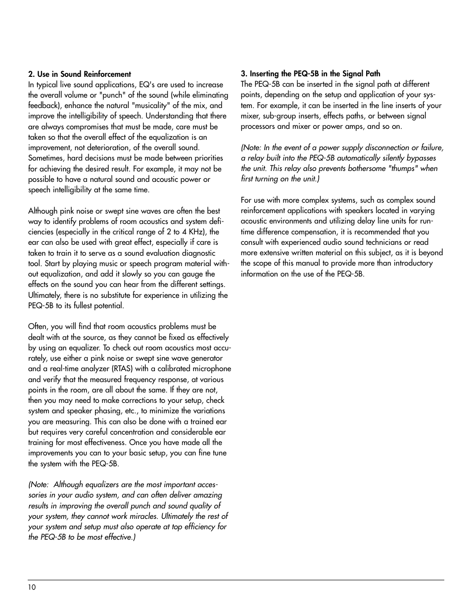 Nady Systems PEQ-5B User Manual | Page 10 / 12
