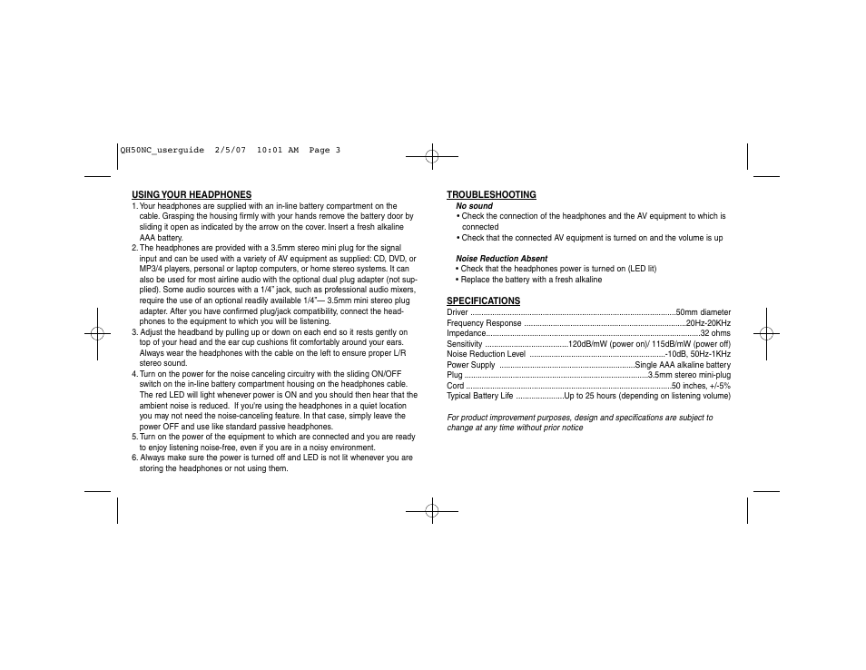 Nady Systems Nady RacketBlaster QH50NC User Manual | Page 2 / 2