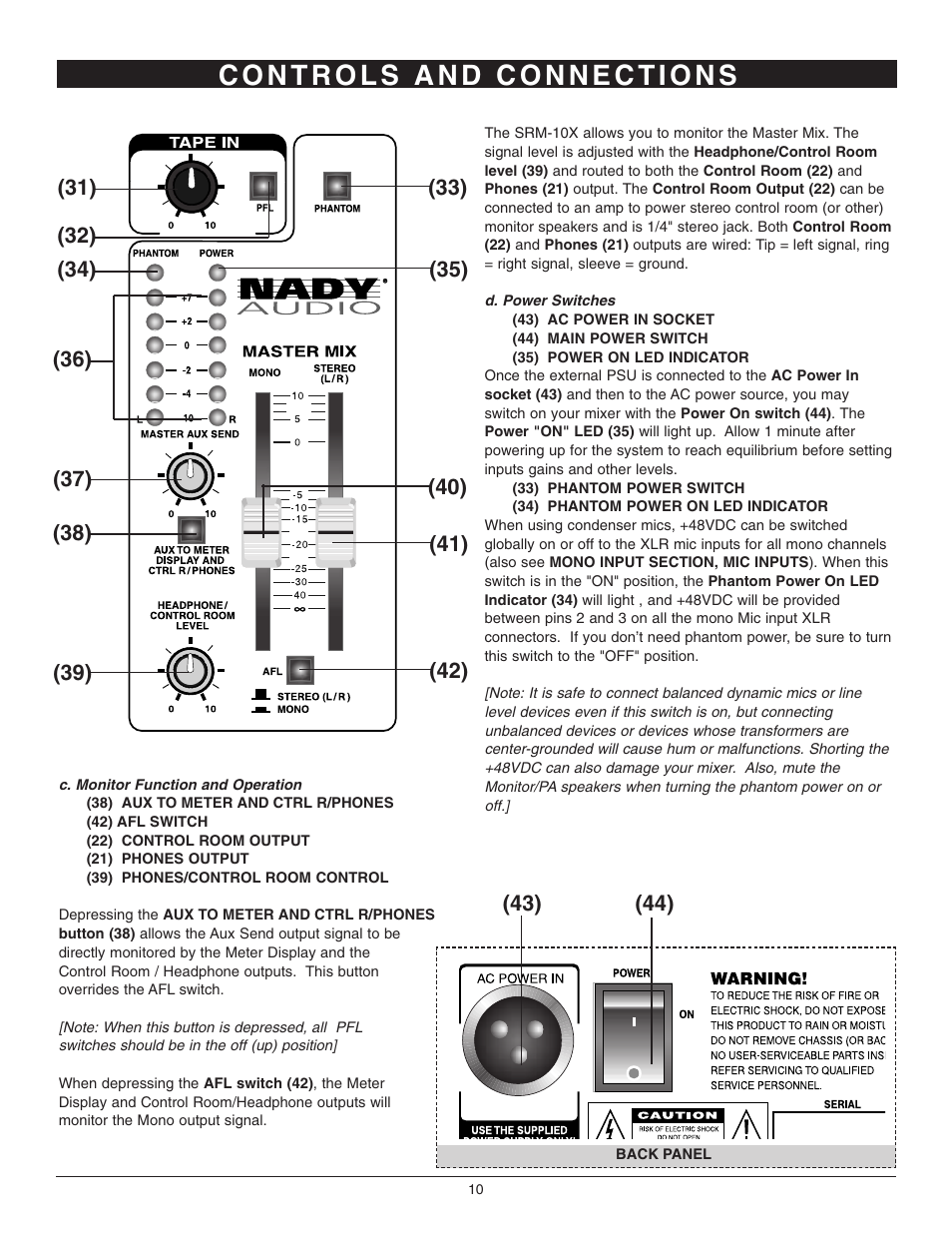 Nady Systems SRM-10X User Manual | Page 10 / 15