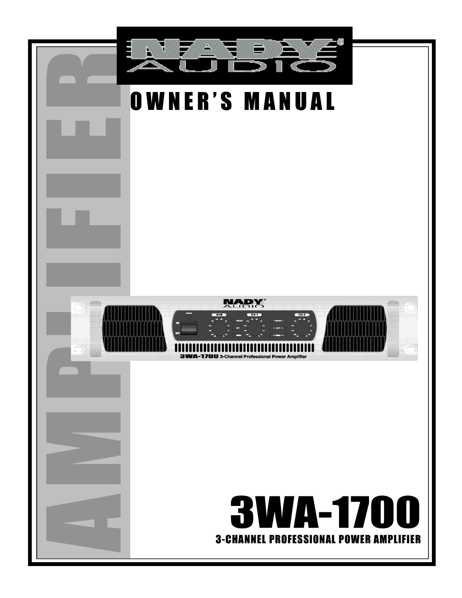 Nady Systems 3WA-1700 User Manual | 11 pages