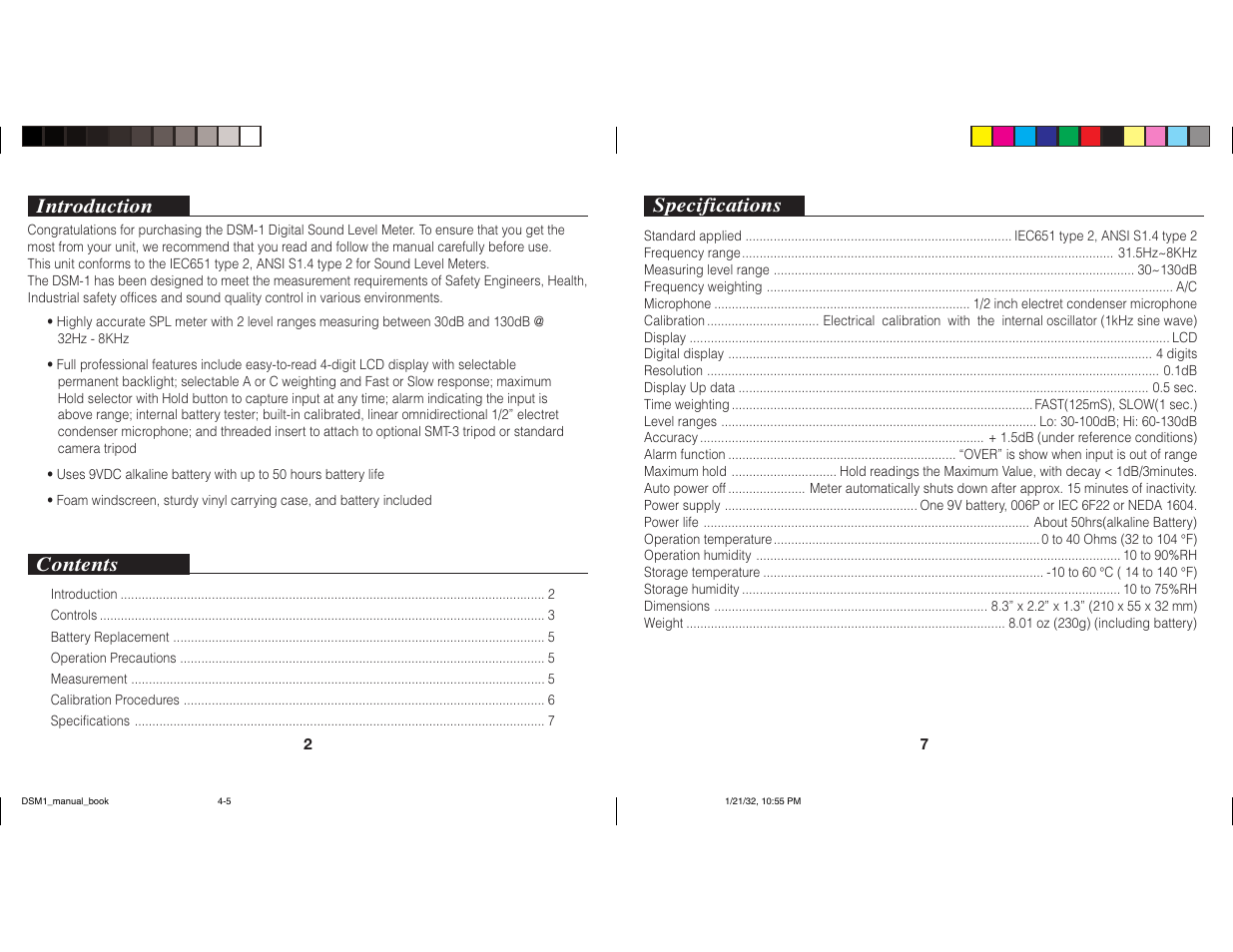 Nady Systems Digital Sound Level Meter DSM-1 User Manual | Page 2 / 4
