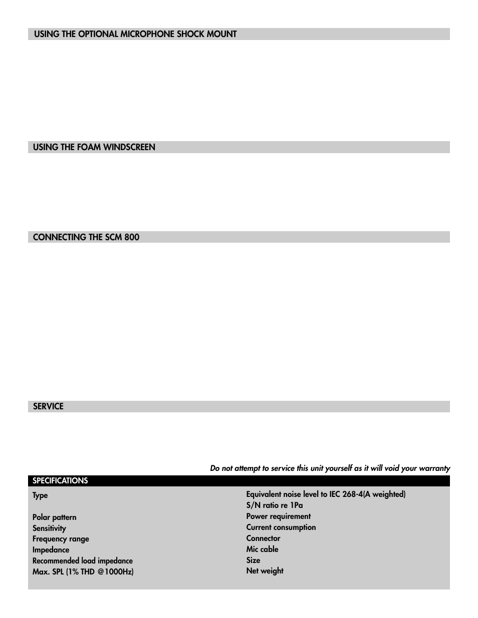 Nady Systems SCM 800 User Manual | Page 2 / 2