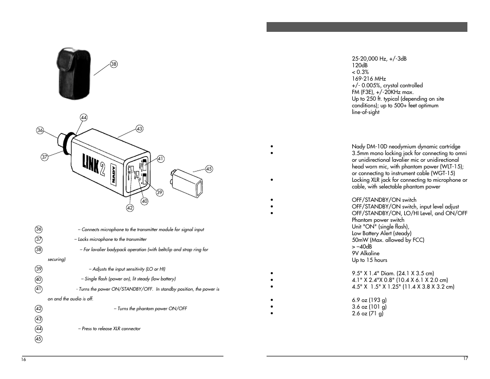 Nady Systems Encore I User Manual | Page 9 / 11