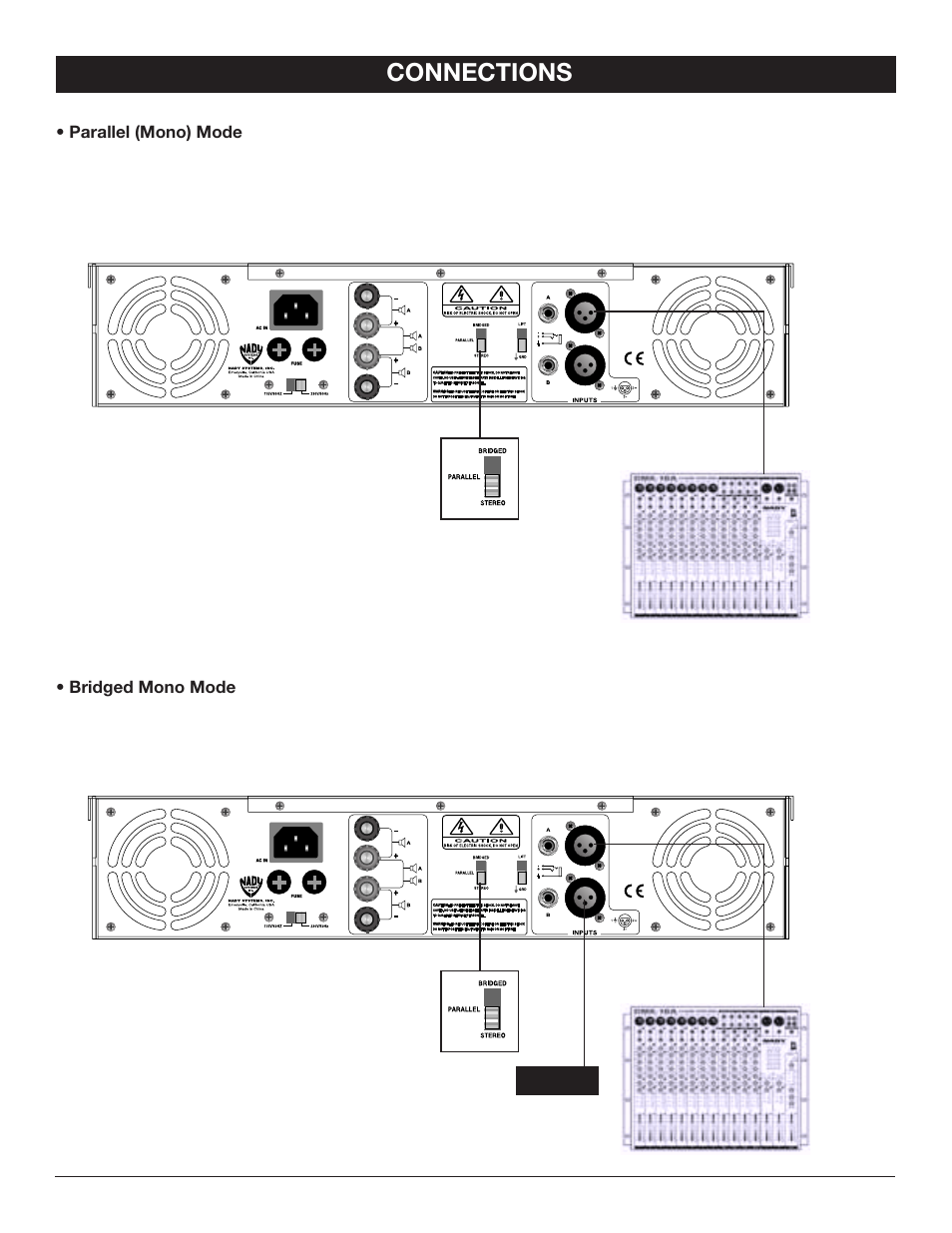 Connections | Nady Systems XA User Manual | Page 8 / 12