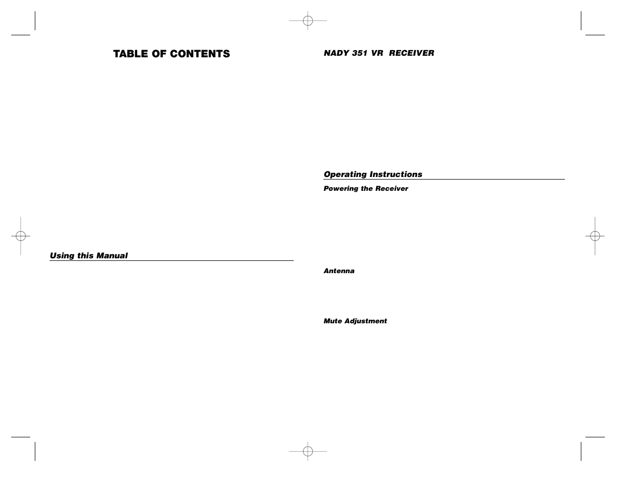 Nady Systems 351VR User Manual | Page 2 / 6