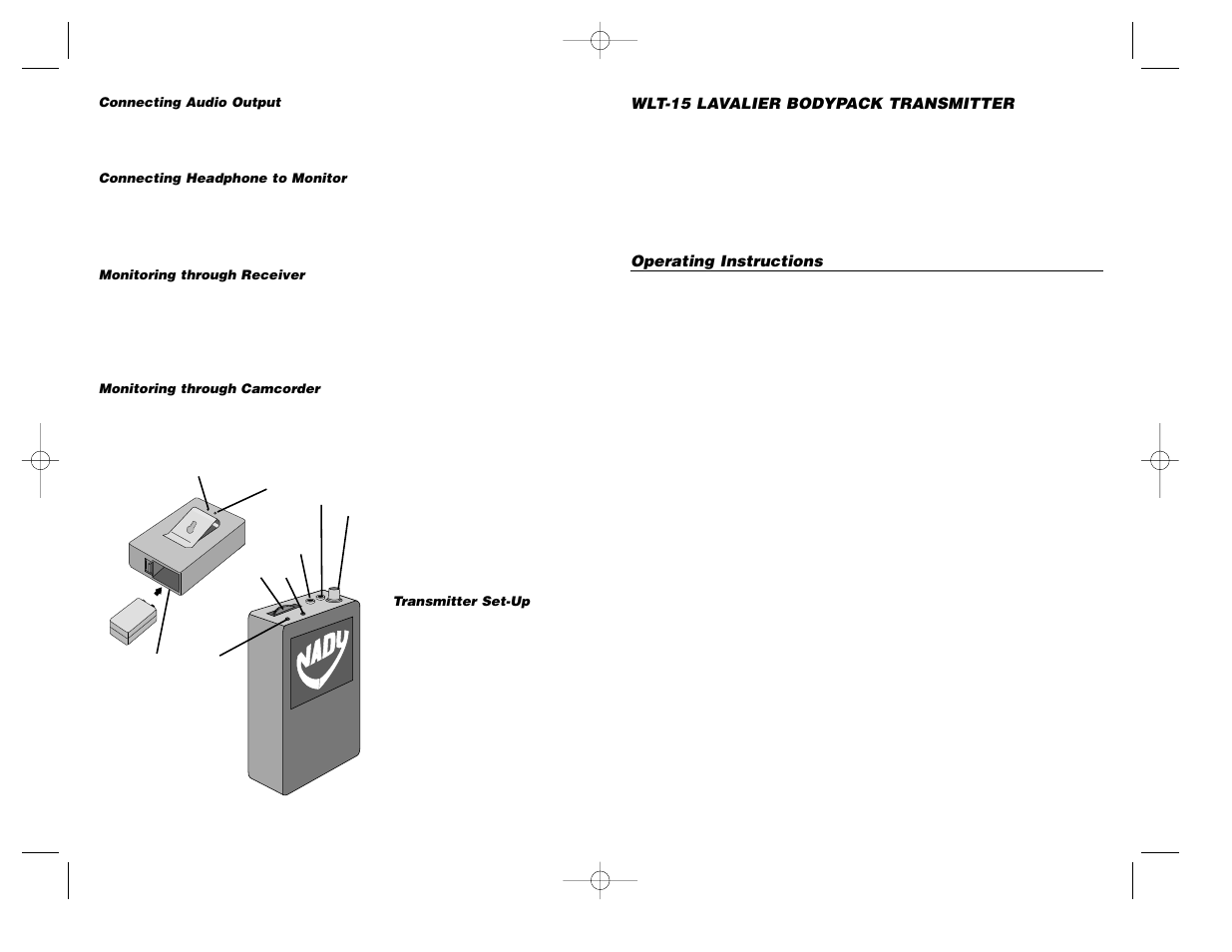 Nady Systems 351VR User Manual | Page 3 / 6