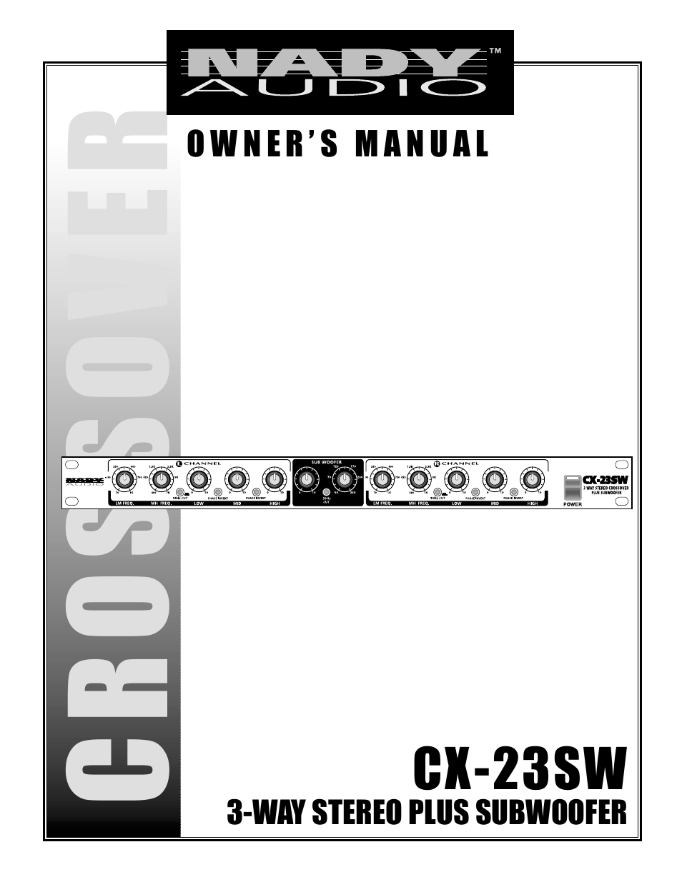 Nady Systems CX-23SW User Manual | 7 pages