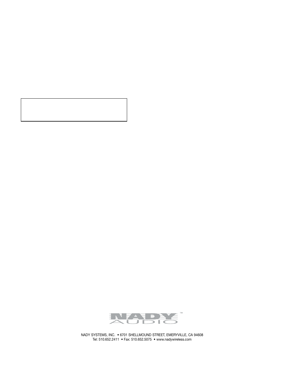 Nady Systems CX-23SW User Manual | Page 7 / 7