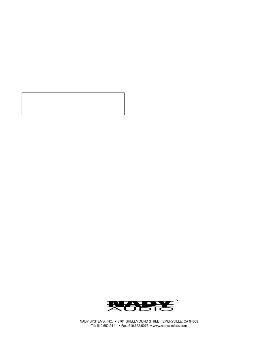 Nady Systems SRM-12K User Manual | Page 15 / 15