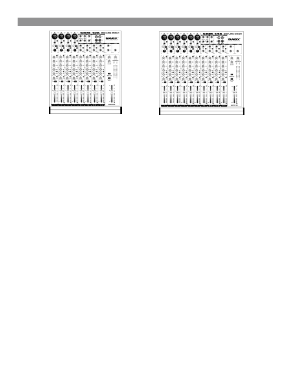 Srm series stereo mic/line mixers | Nady Systems SRM-12K User Manual | Page 4 / 15