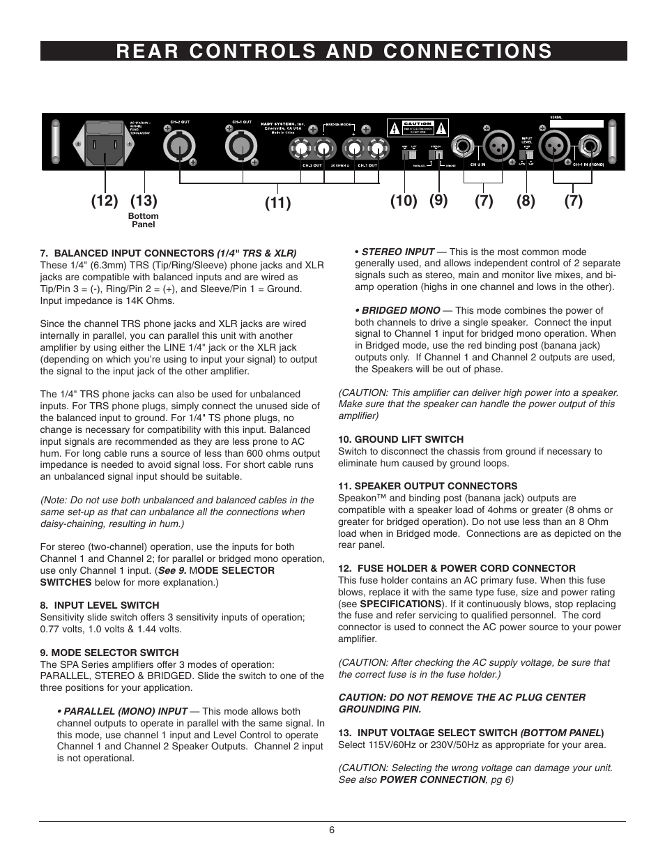 Nady Systems SMA-2130 User Manual | Page 6 / 8