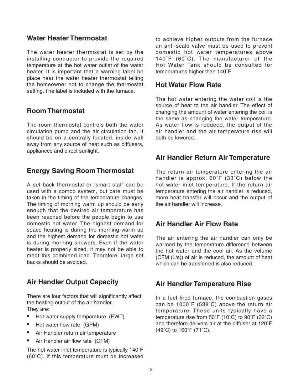 Lifebreath AH80BHW User Manual | Page 10 / 32