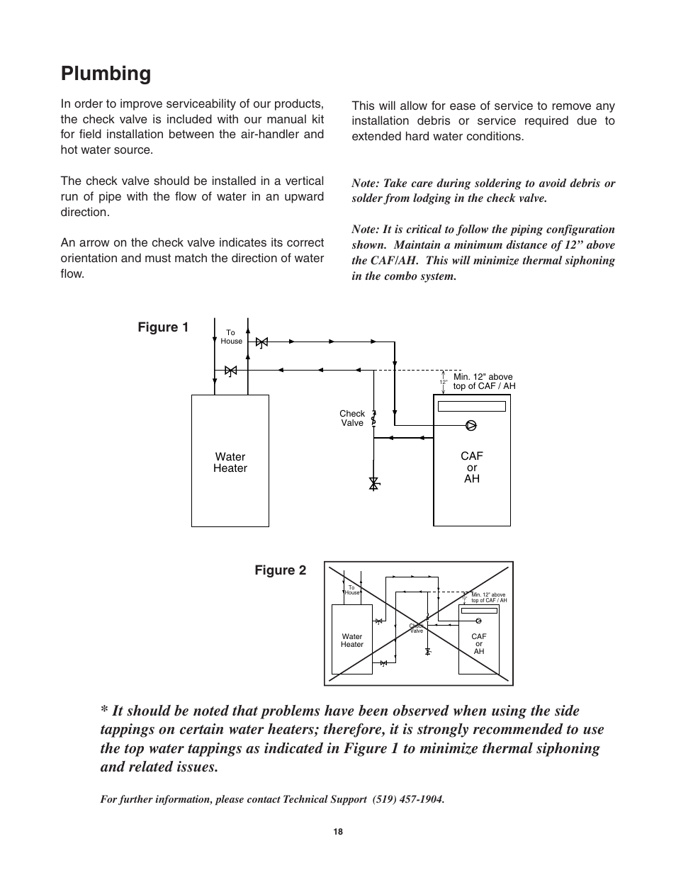 Plumbing, Figure 2 figure 1 | Lifebreath AH80BHW User Manual | Page 18 / 32