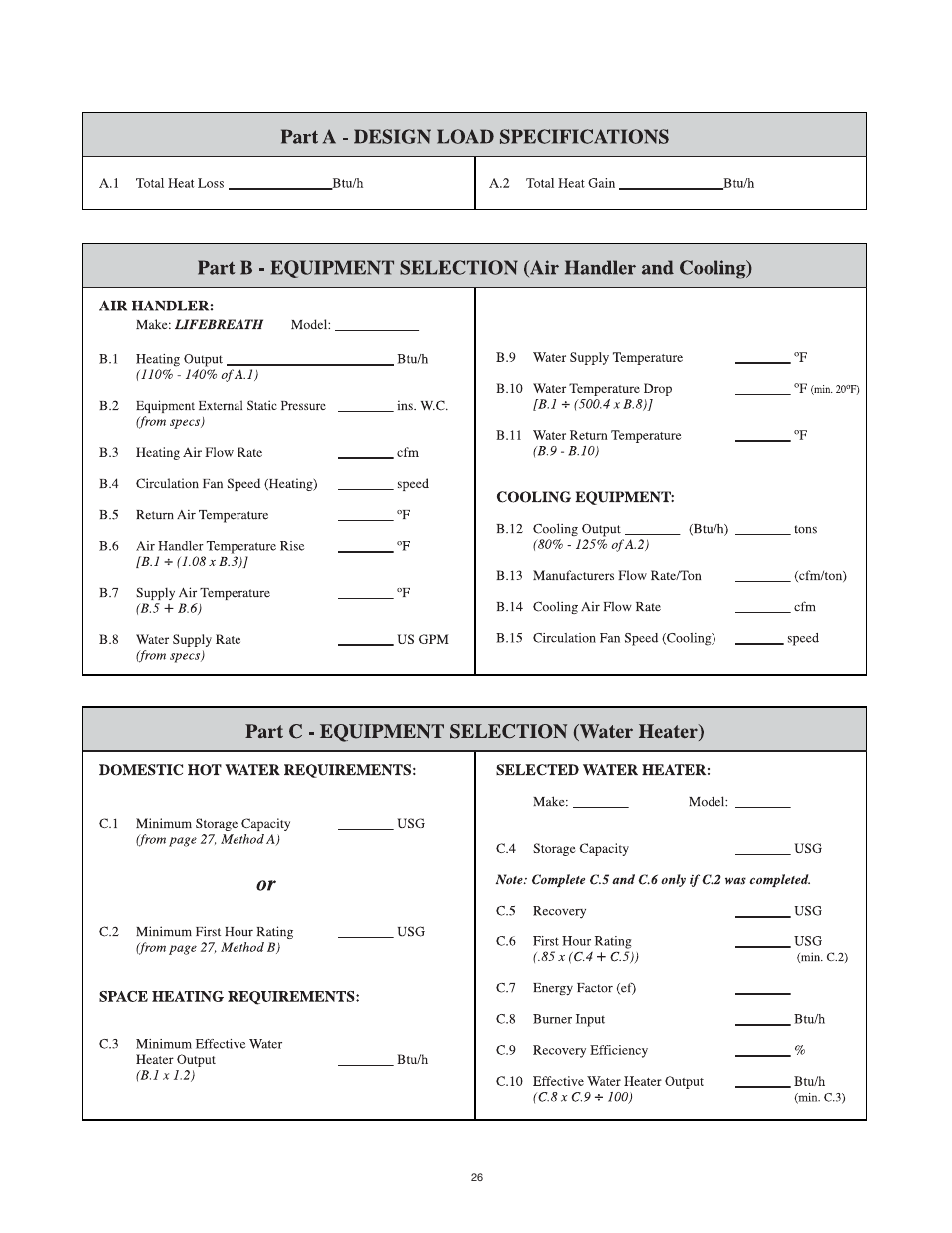 Lifebreath AH80BHW User Manual | Page 26 / 32