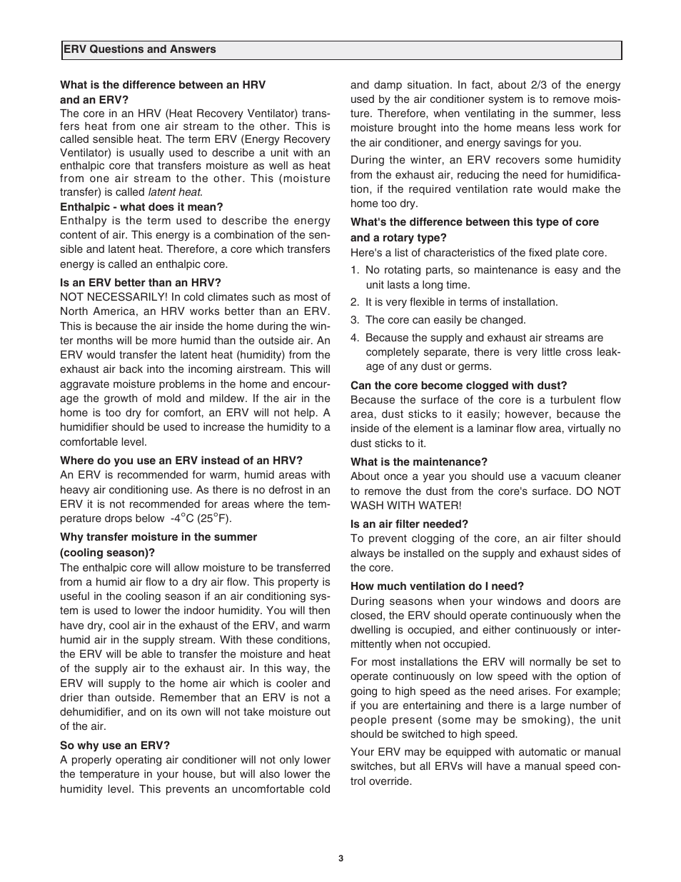 Lifebreath 200MAX RX  EN User Manual | Page 3 / 36