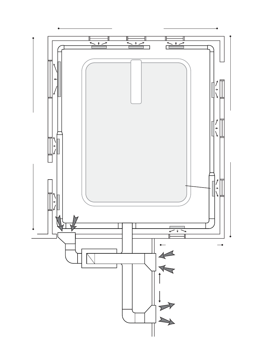 Installation diagrams, Typical duct layout sketch #1, Main stale air intake | Lifebreath 700DDPOOL User Manual | Page 10 / 26