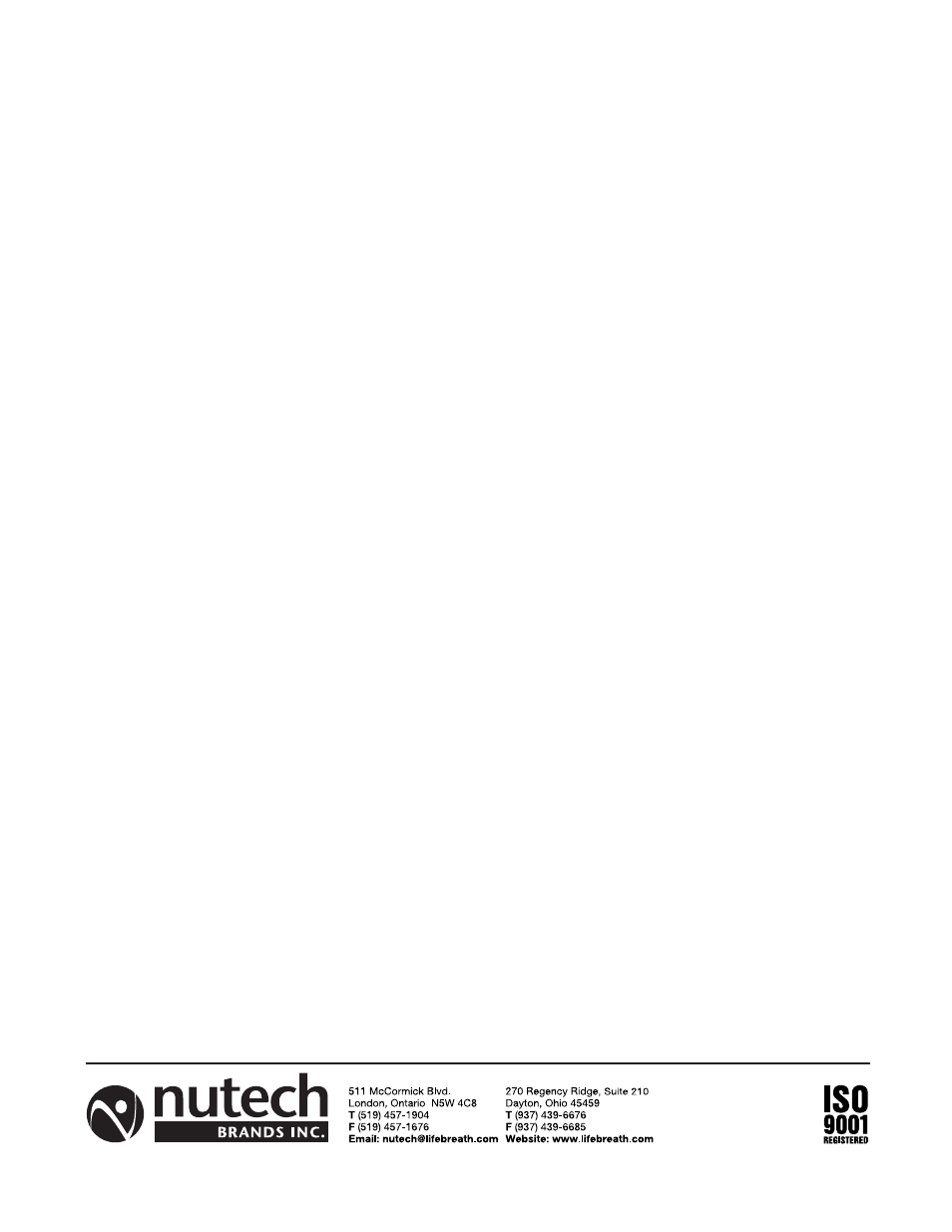Lifebreath CLEAN AIR FURNACE 60ELE User Manual | Page 16 / 16