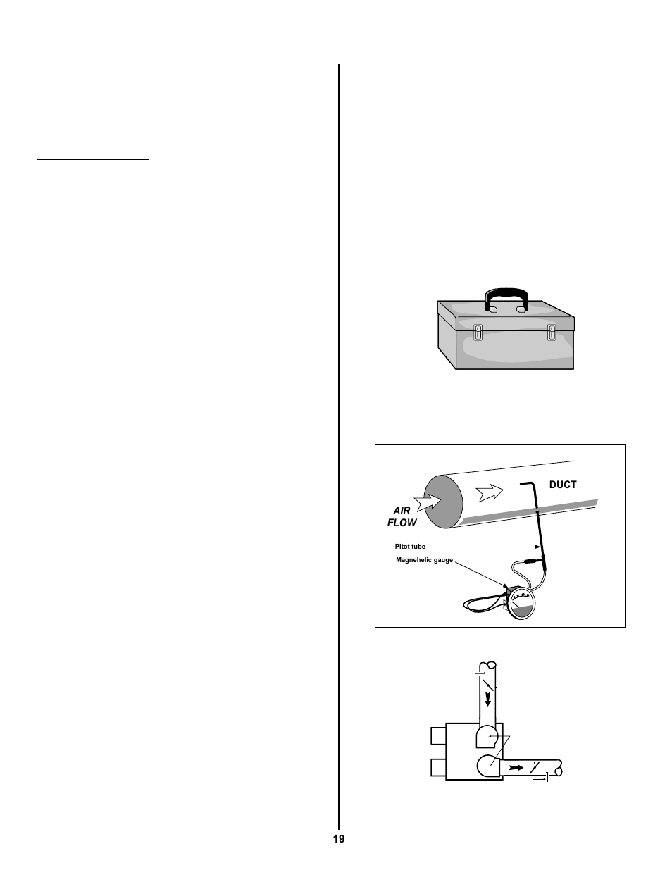 Pitot tube air flow balancing, Balancing procedure, Figure a | Figure b, Figure c | Lifebreath 200ERVD User Manual | Page 19 / 32