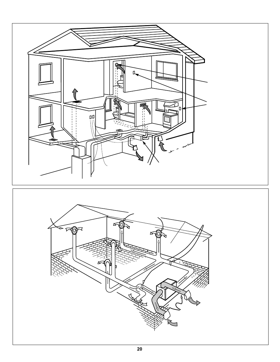 Installation diagrams, Examples only) independent installation, Figure 6 | Figure 7 | Lifebreath 200ERVD User Manual | Page 20 / 32