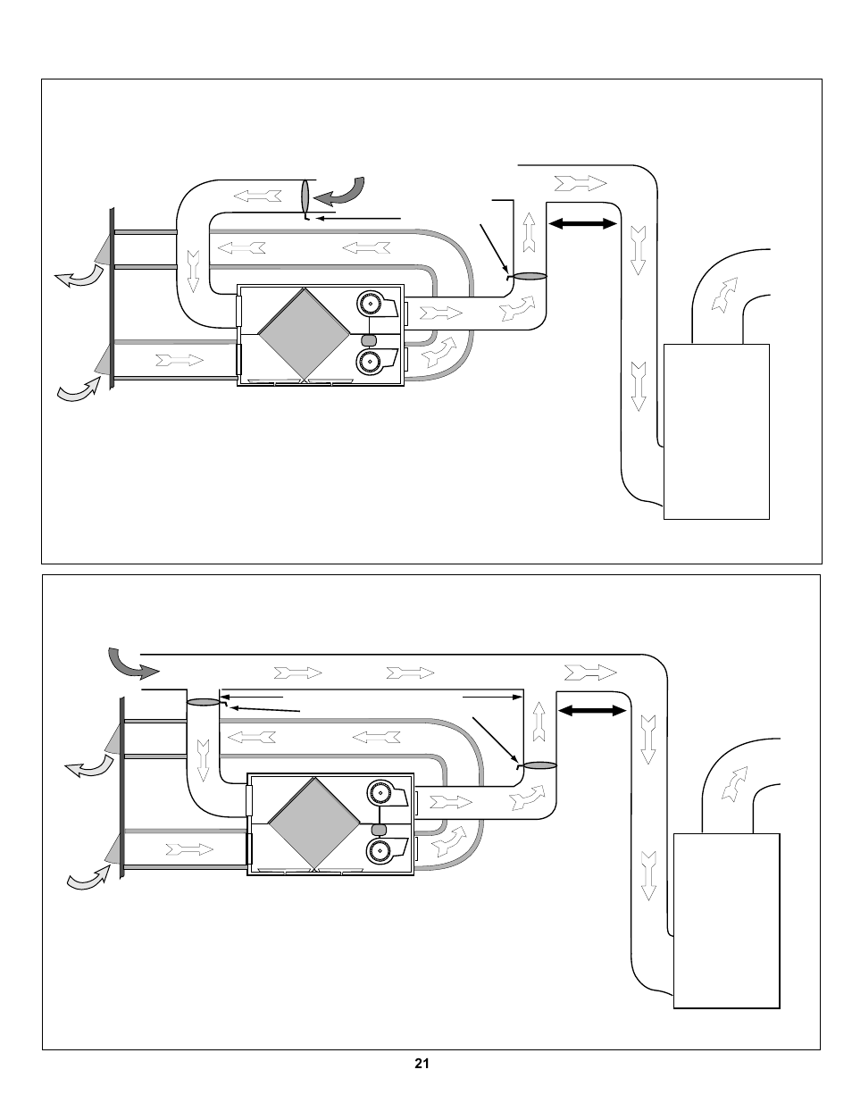 Installation diagrams, Figure 8 figure 9 | Lifebreath 200ERVD User Manual | Page 21 / 32