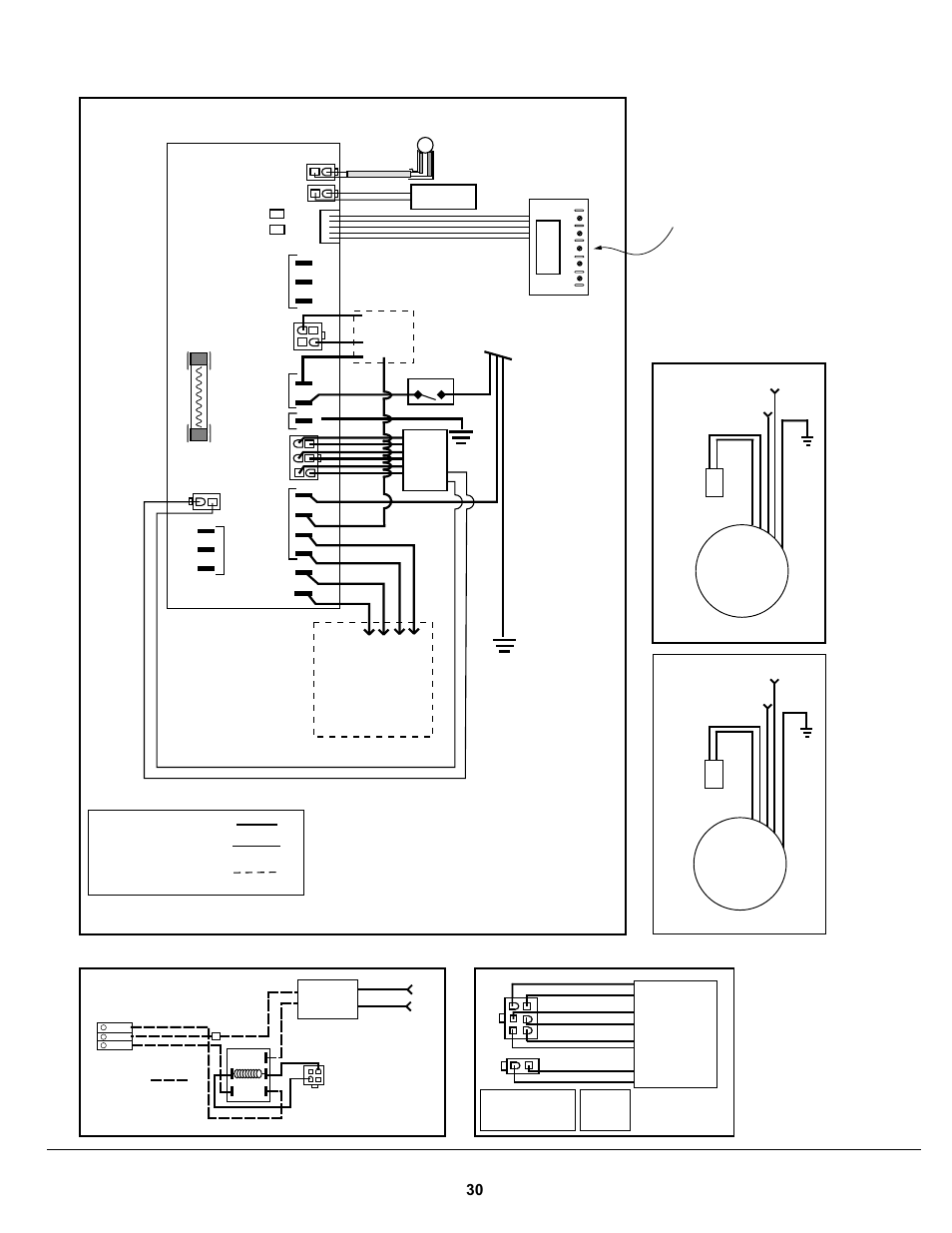 Wiring diagram 500 (damper defrost), Defrost details, Auto-transformer detail | Fan motor details | Lifebreath 200ERVD User Manual | Page 30 / 32