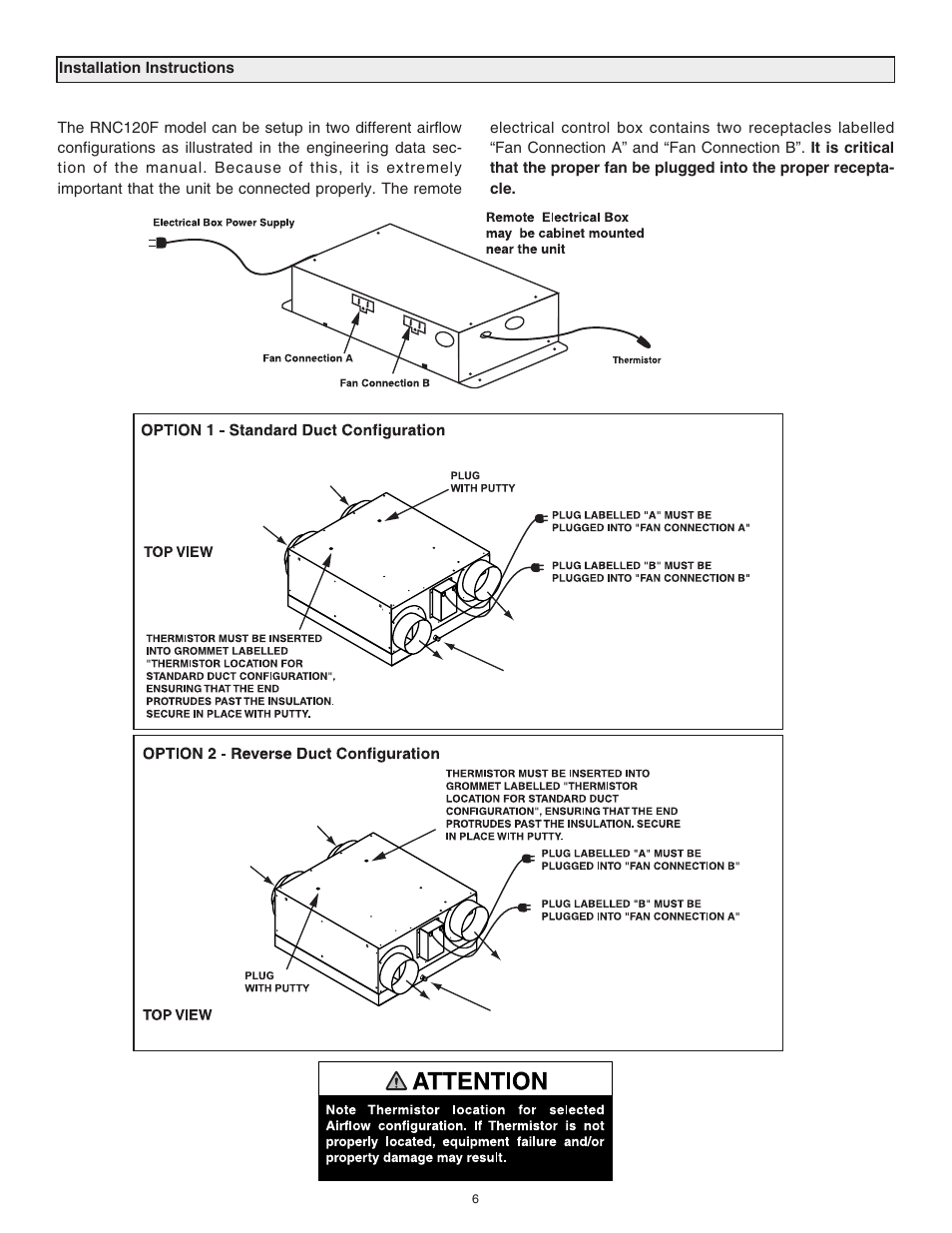 Lifebreath RNC120F User Manual | Page 6 / 28