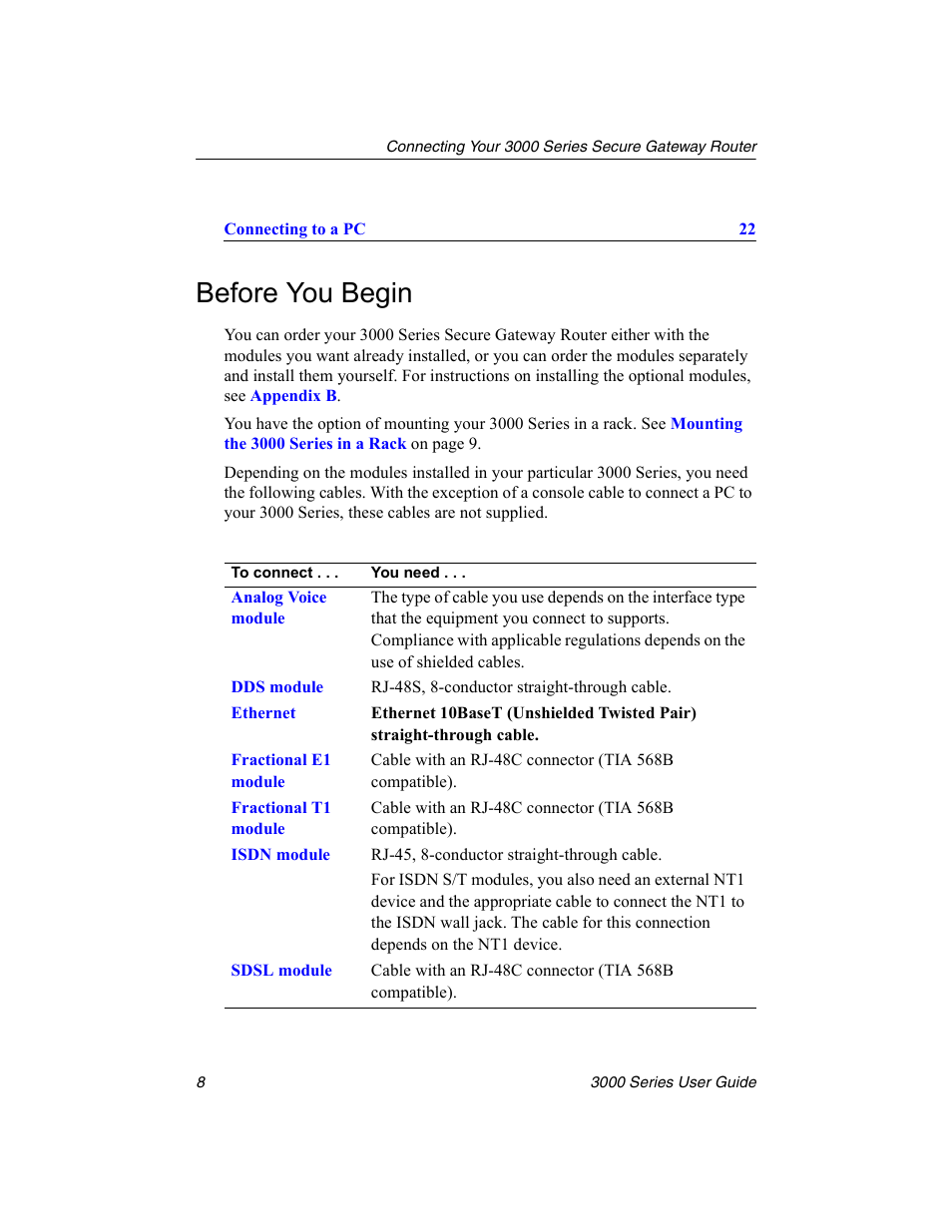 Before you begin | Nx Networks 3000 User Manual | Page 22 / 84