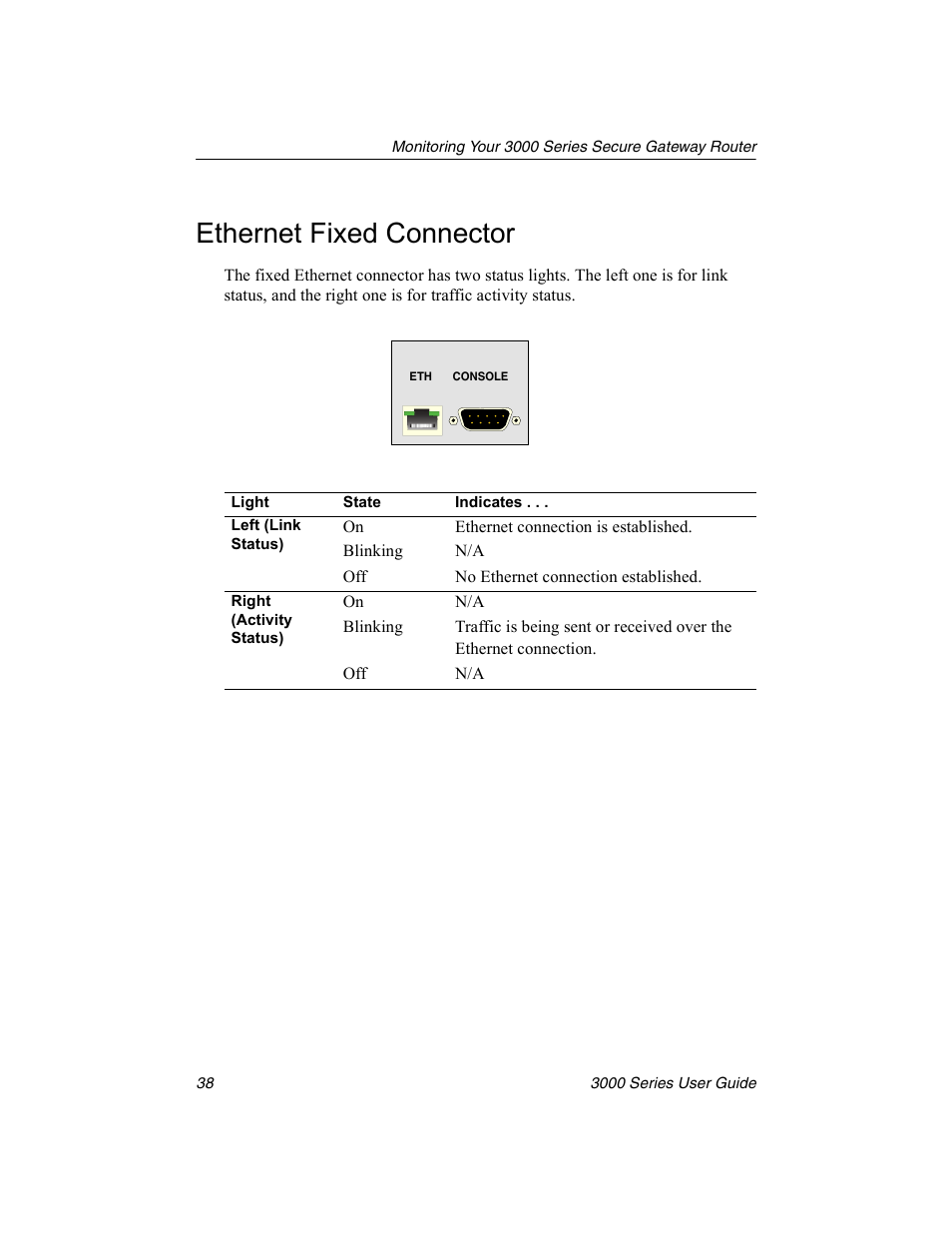 Ethernet fixed connector | Nx Networks 3000 User Manual | Page 52 / 84