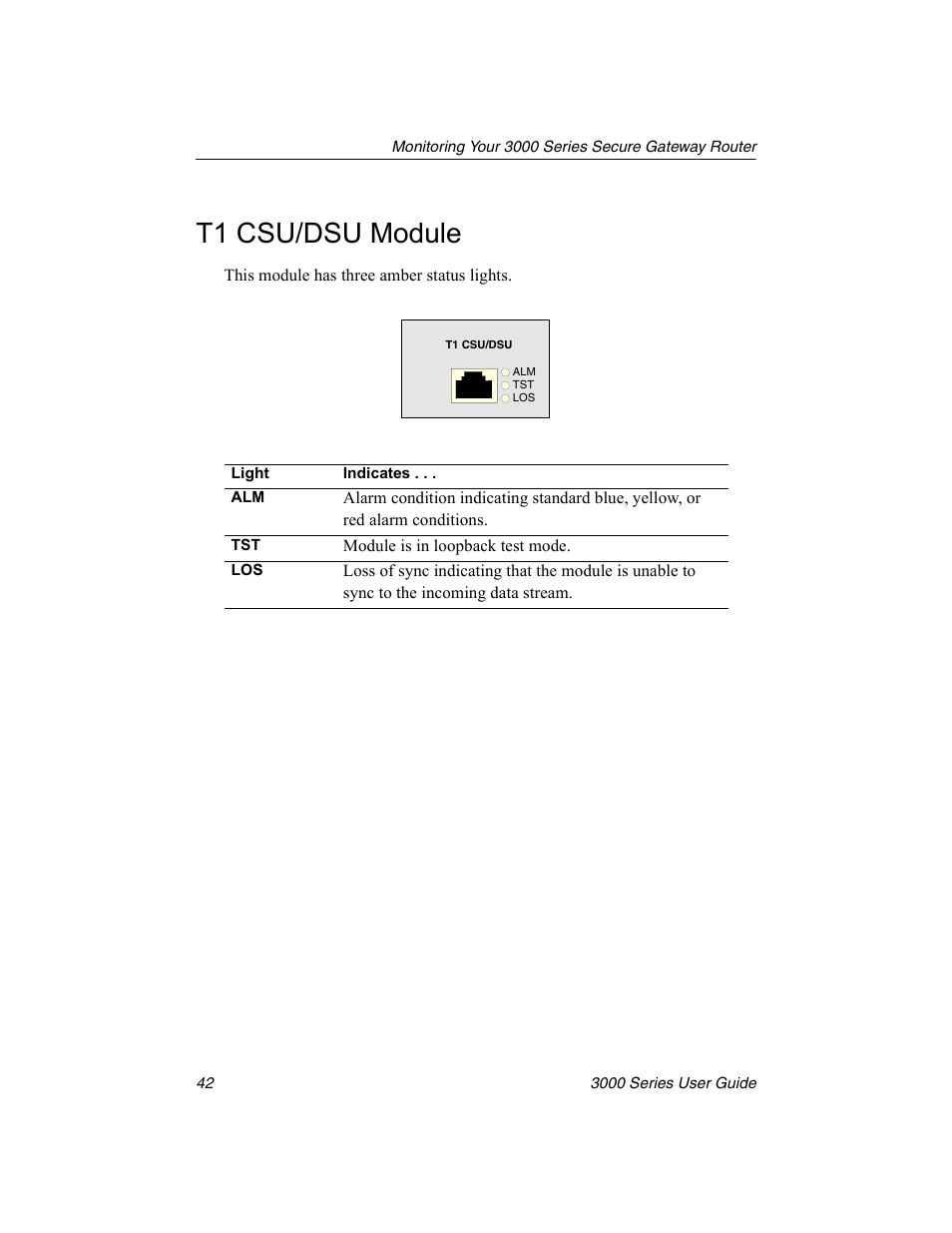 T1 csu/dsu module | Nx Networks 3000 User Manual | Page 56 / 84