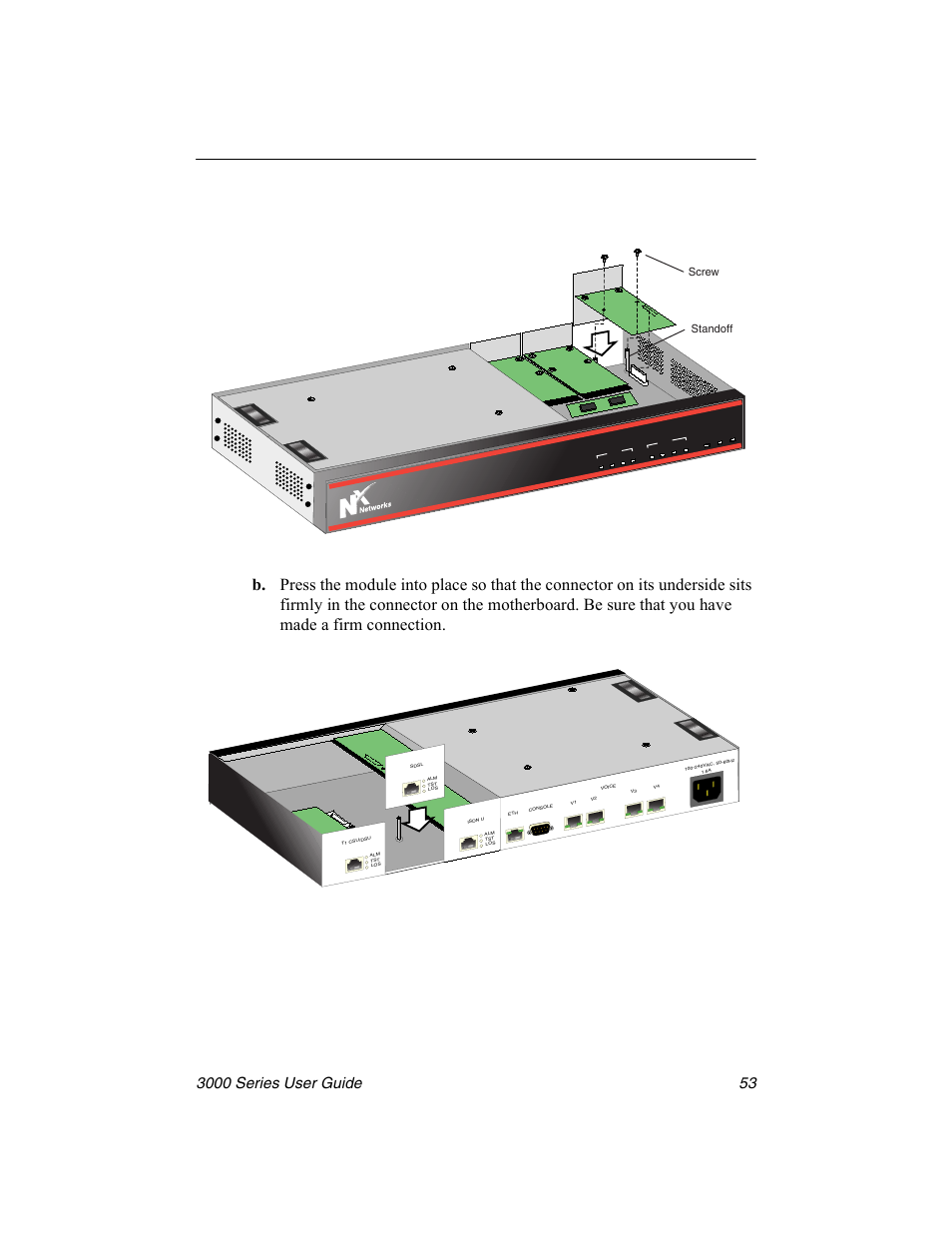 3000 series, Screw standoff | Nx Networks 3000 User Manual | Page 67 / 84