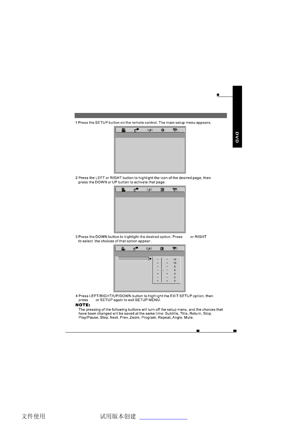 Setup the player | NextBase SDV685-AM User Manual | Page 34 / 50