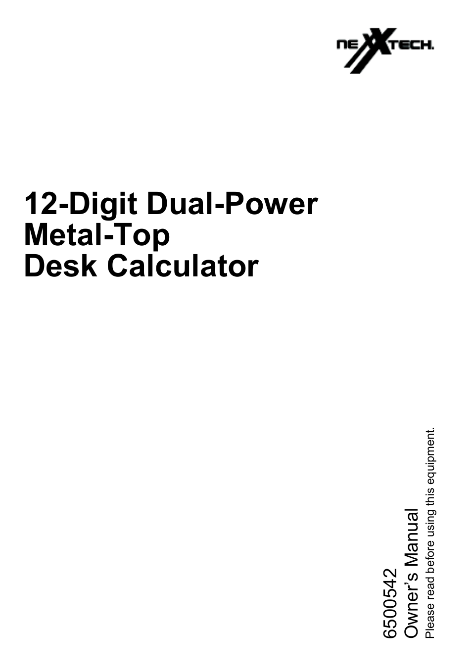 NexxTech 6500542 User Manual | 12 pages