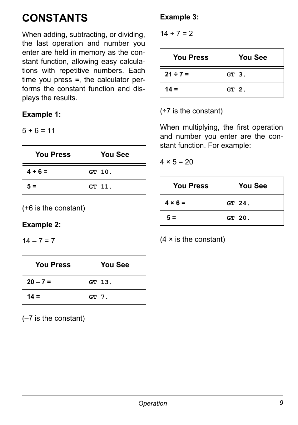 Constants | NexxTech 6500542 User Manual | Page 9 / 12