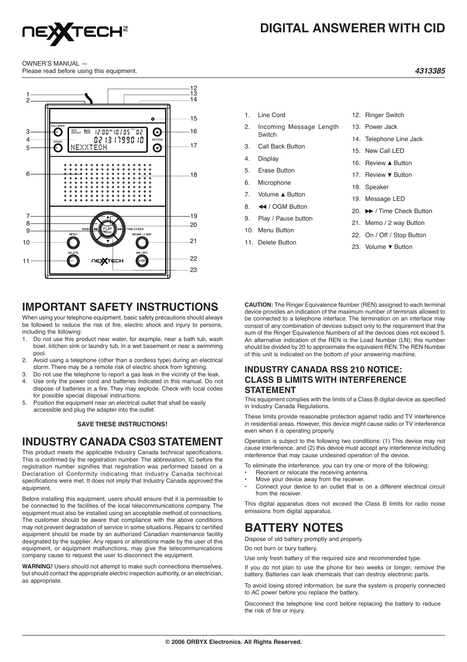 NexxTech 4313385 User Manual | 5 pages