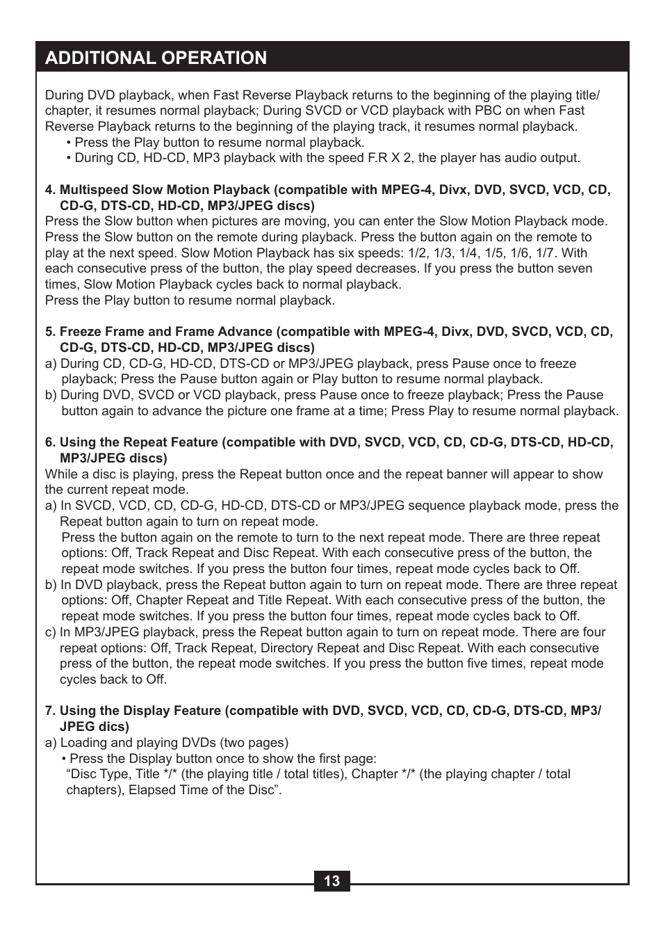 Additional operation | NexxTech super slim divx/mpeg4 dvd player 1617008E User Manual | Page 15 / 33