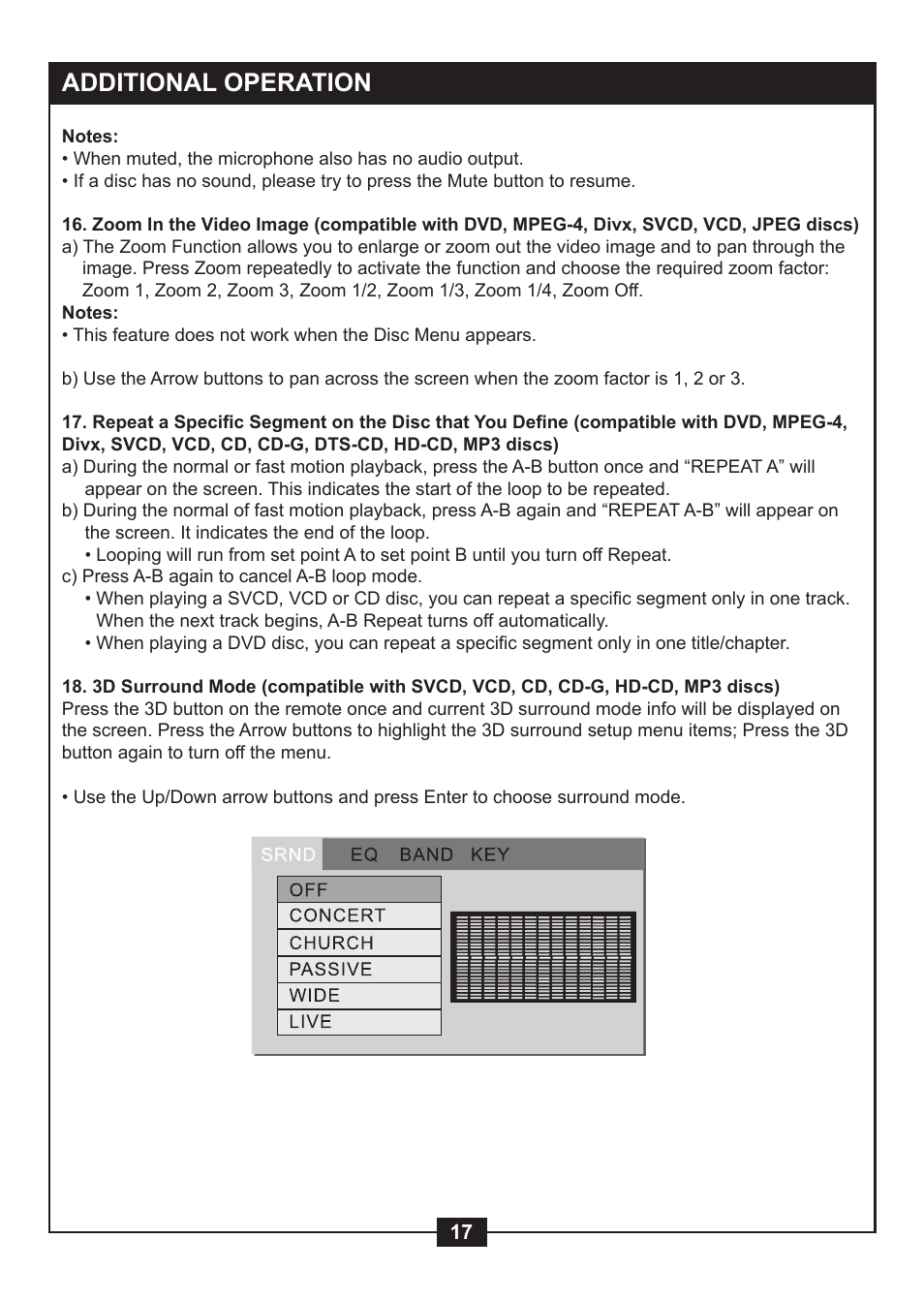 Additional operation | NexxTech super slim divx/mpeg4 dvd player 1617008E User Manual | Page 19 / 33