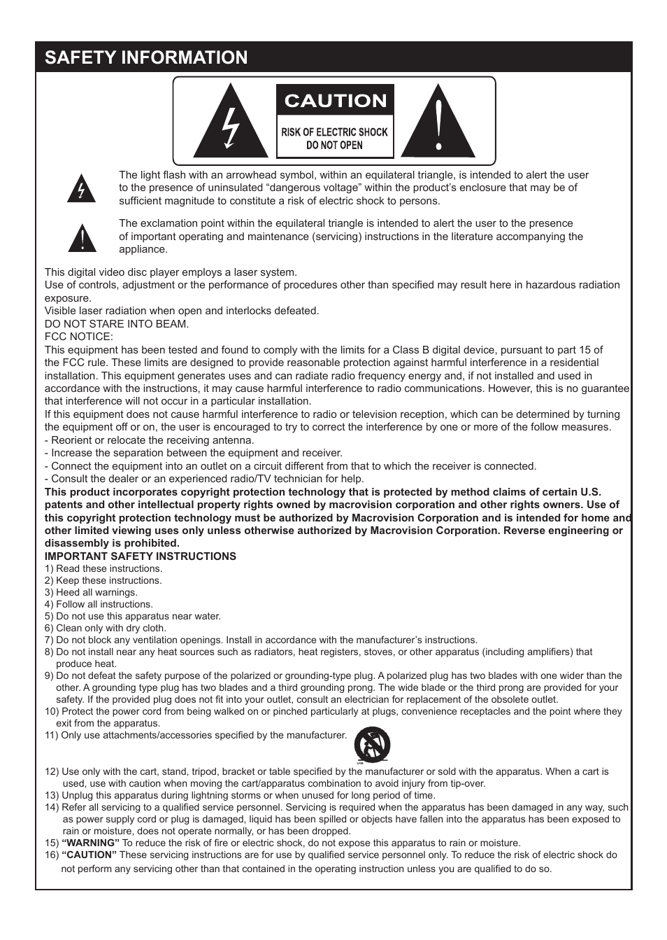 Safety information | NexxTech super slim divx/mpeg4 dvd player 1617008E User Manual | Page 2 / 33