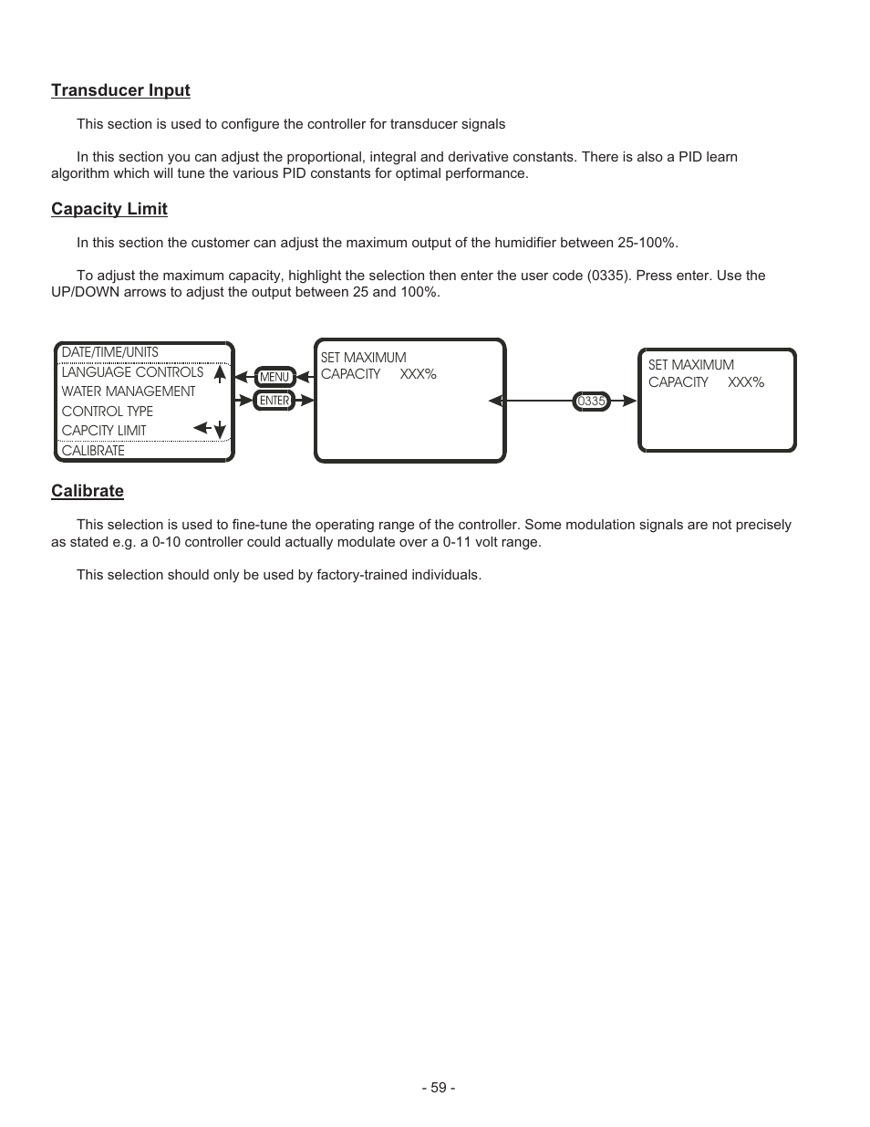 Start up pro ce dure 23, Filling the sys tem 23, Testing the ig ni tion safety shut-off 23 | Starting the humidifier 24 | Nortec Industries GS Series User Manual | Page 63 / 78