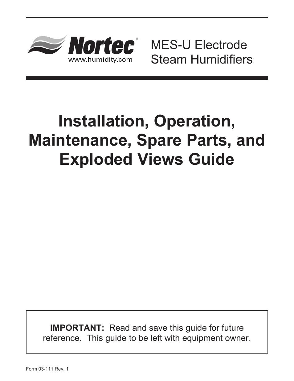 Nortec Industries MES-U User Manual | 14 pages