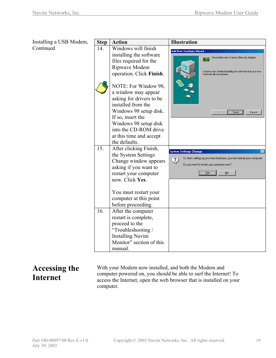 Accessing the internet, Illustration | Navini Networks Ripwave 40-00097-00 User Manual | Page 19 / 41