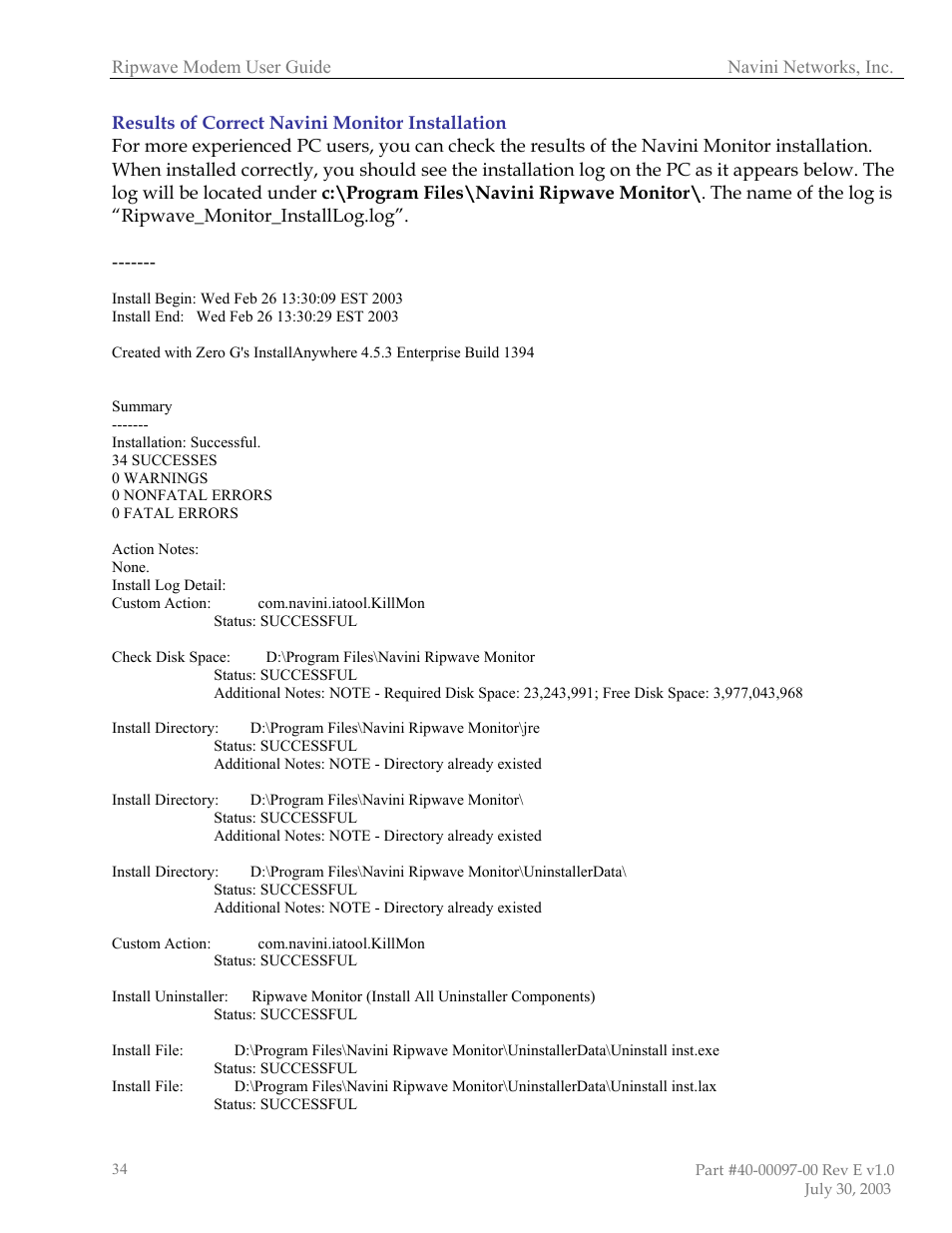 Navini Networks Ripwave 40-00097-00 User Manual | Page 34 / 41