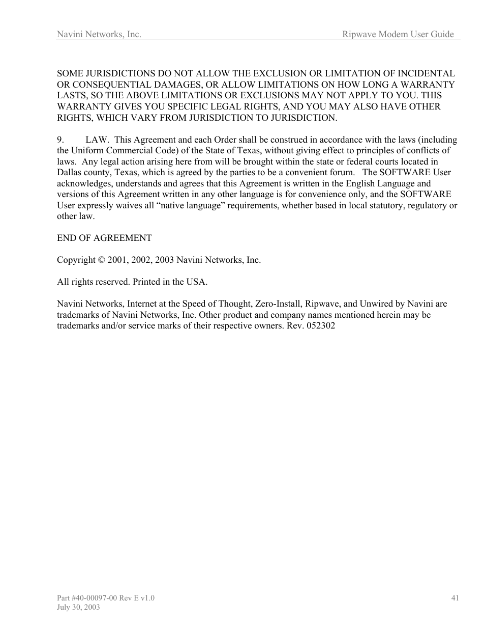 Navini Networks Ripwave 40-00097-00 User Manual | Page 41 / 41