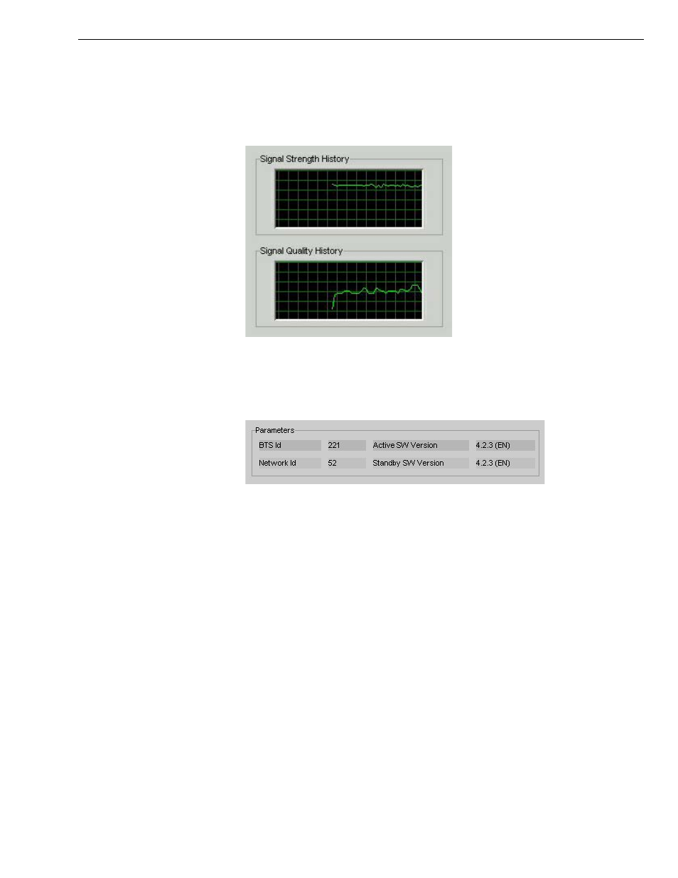 History graphs, Parameters, Navdiag screen options | Navdiag, Screen options | Navini Networks RIPWAVE 40-00460-00R User Manual | Page 20 / 35