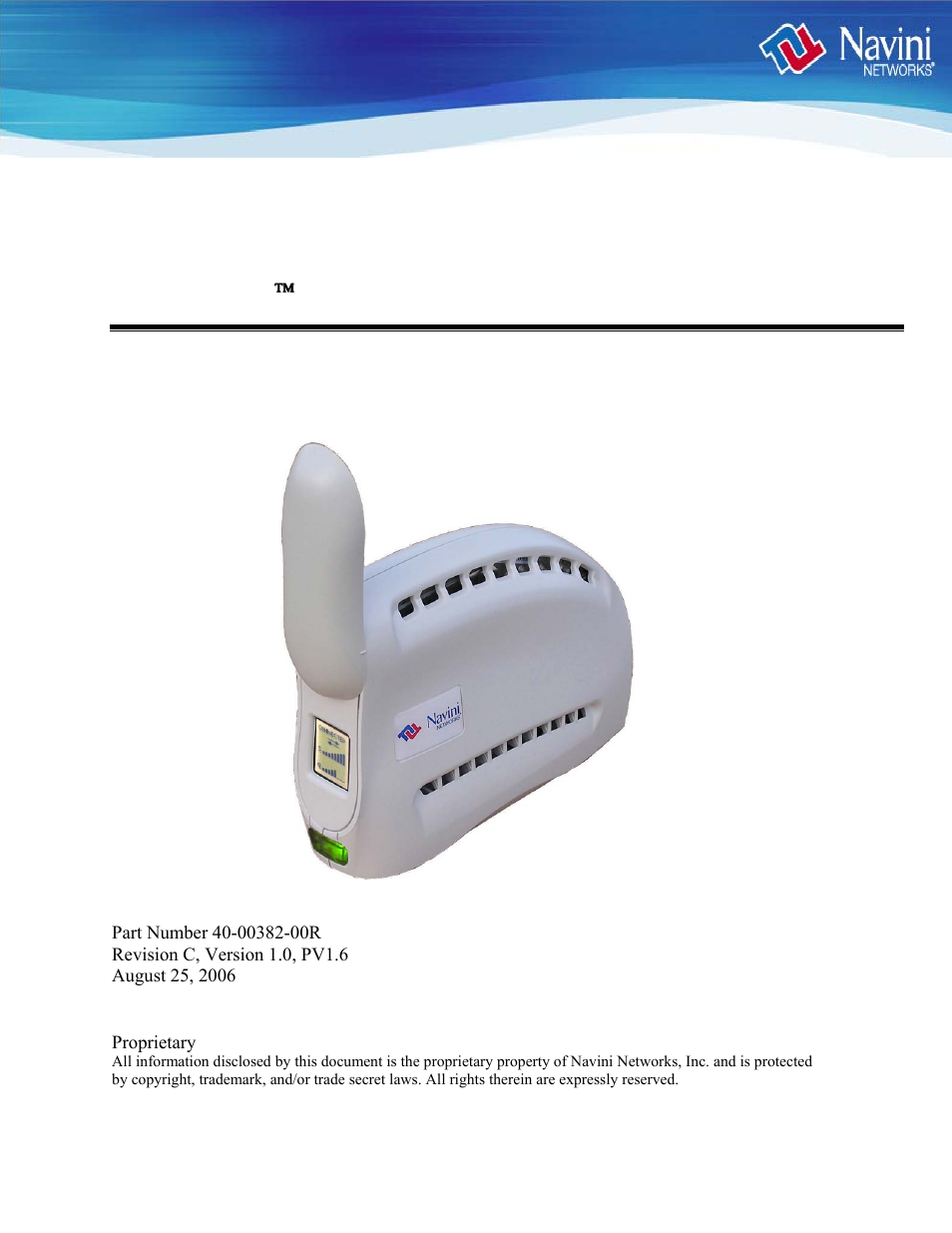 Navini Networks Ripwave MX User Manual | 42 pages