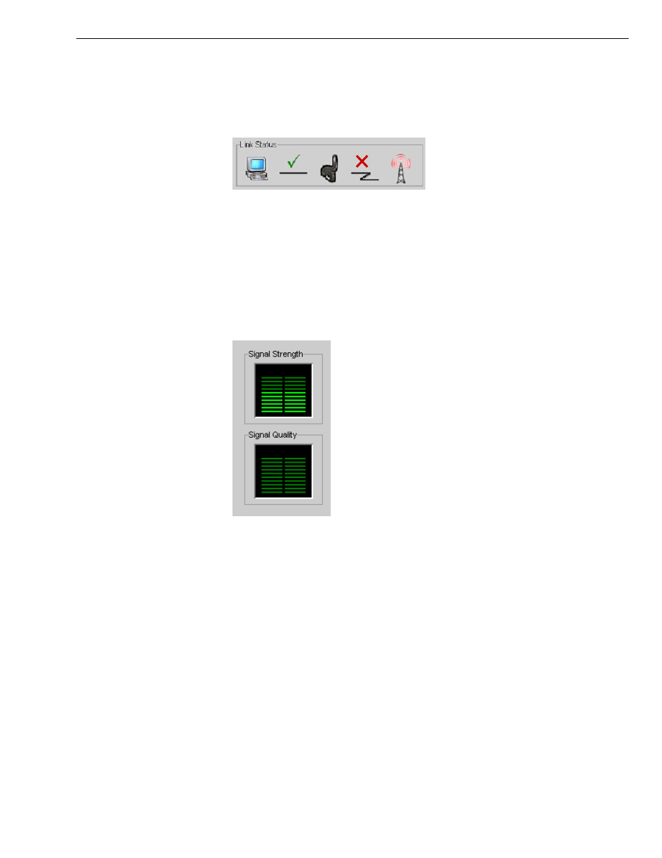 He signal trength and ignal quality bars, T s s | Navini Networks 40-00292-00 User Manual | Page 20 / 37